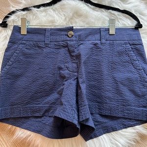 Simply Southern Navy & Black Seer Sucker Shorts, Size 0, NWOT